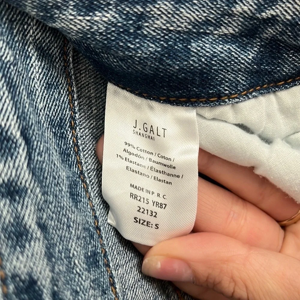 Custom Floral Embellished wide leg flare low rise J. Galt Shanghai Jeans small - Picture 11 of 11